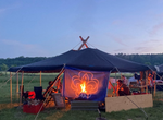 VCP Flagge mit Lagerfeuer