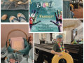 creme grun asthetisch collage vision board manifestation instagram post