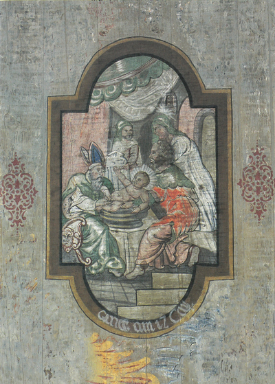 Beschneidung Isaaks Bild der Kirchendecke Zschorlau
