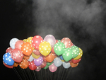 Ballons und Rauch